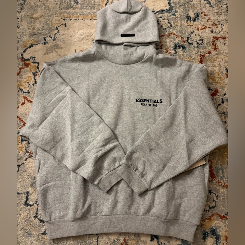 Essentials fear of god Light Heather Gray Fleece Hoodie FW2024 Large